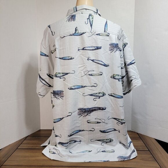 Jack O'neill Collection SS Full Button Shirt Fishing Lures - Size Medium NWT - Picture 3 of 6